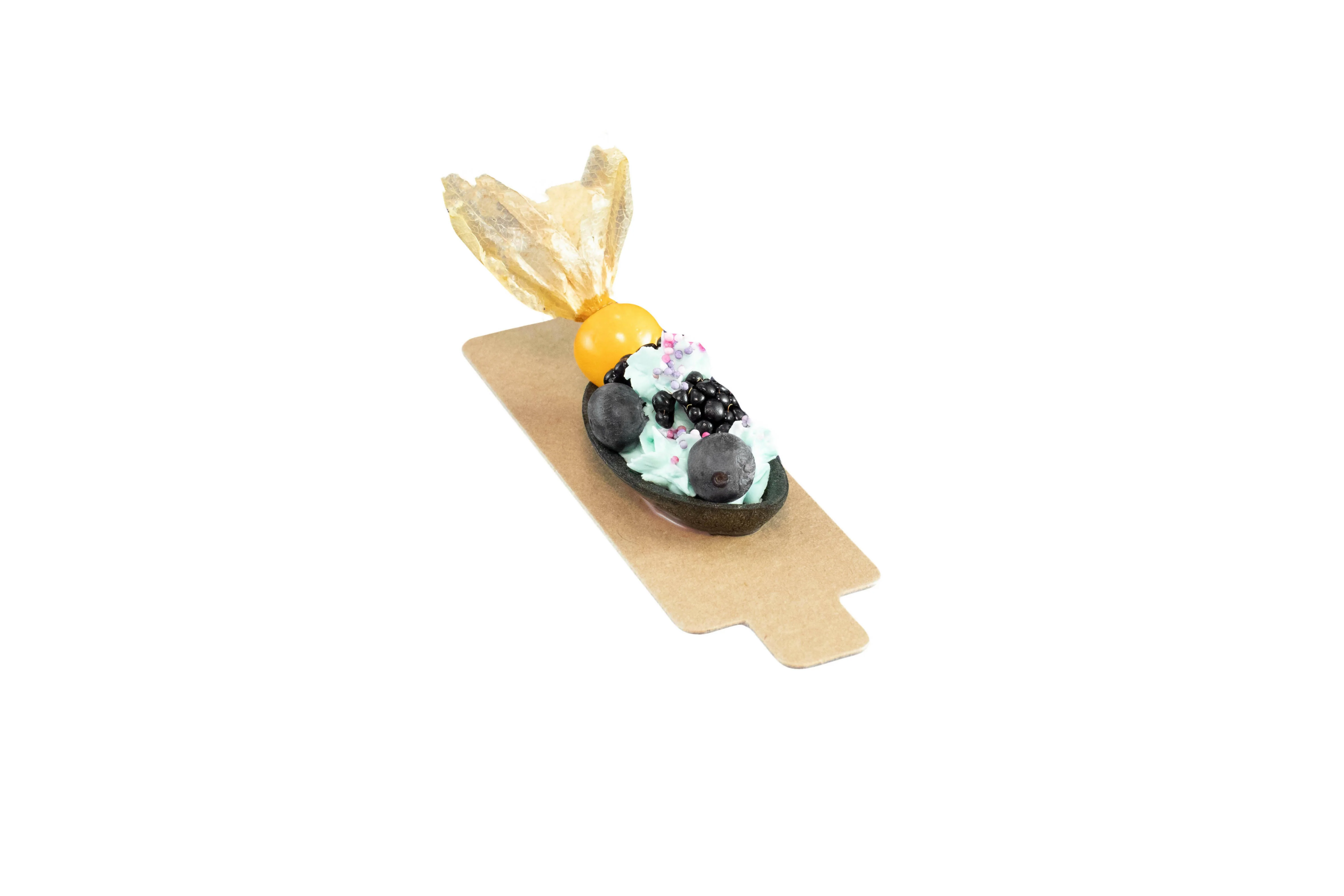Support Rectangle avec languette Bio Kraft 13 x 4,5 Cm (1000 UNITES)
