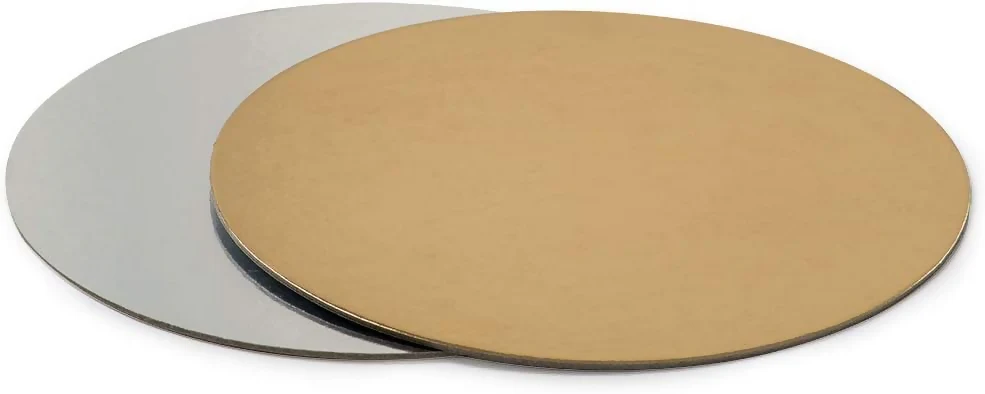 Support Rond en Carton Argent & Or - 5 Tailles