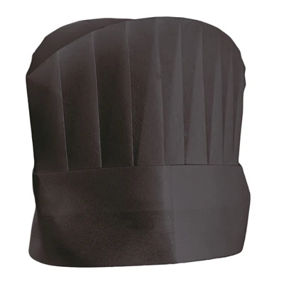 TOQUES DE CHEF À CALOTTE ARRONDIE 20 CM NOIR AIRLAID (10 UNITÉS) - REF. 193.65