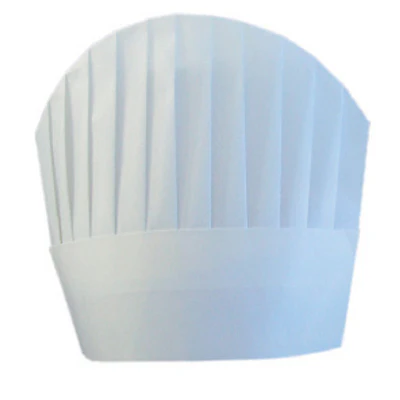 TOQUES DE CHEF À CALOTTE ARRONDIE 23 CM BLANC AIRLAID (10 UNITÉS) - REF. 155.18