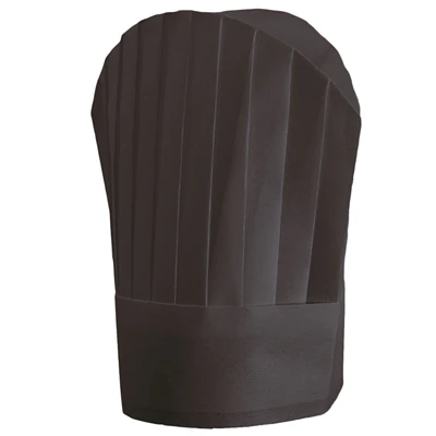 TOQUES DE CHEF À CALOTTE ARRONDIE 30 CM NOIR AIRLAID (10 UNITÉS) - REF. 193.67